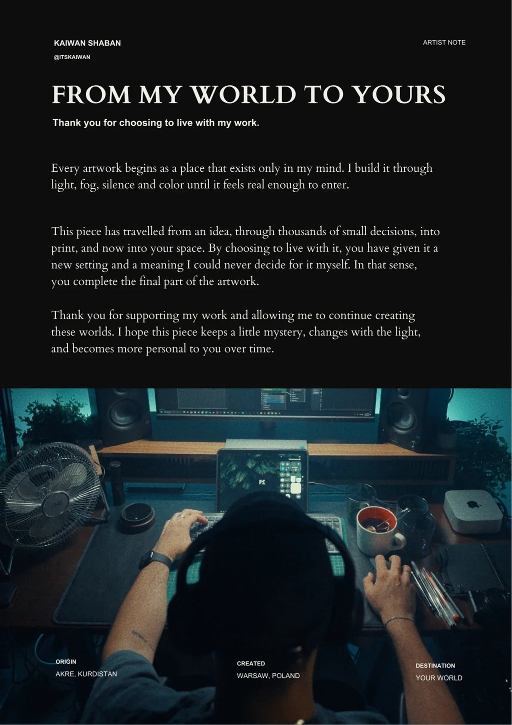 Alignment — A letter from the artist
